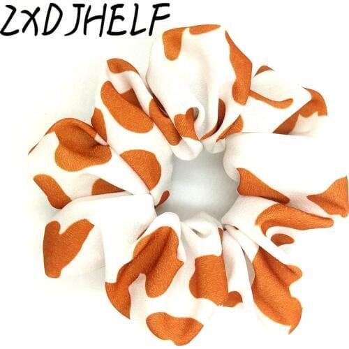 ZXDJHELF New Arrival Vintage Leopard Ponytail Holder Scrunchies Ring Elastic Hair Band Tie For Women Girl Hair Accessoires F512