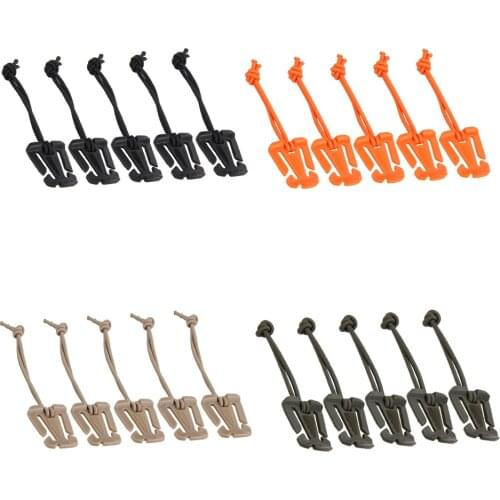 1/2/5PCS Small Molle Backpack Carabiner EDC Tool Elastic Rope Webbing Fixed Buckles for Family Outdoor Camping Accessories