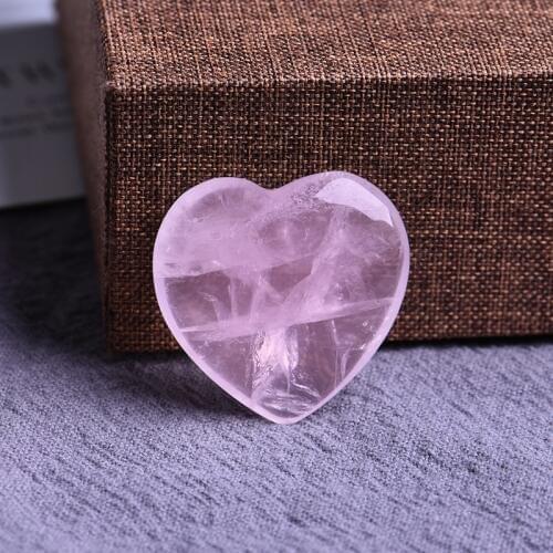1PC Natural Rose Quartz Heart Shape Love Crystal Chakra Healing Gem Collector Therapist DIY Jewelry Couple Decoration