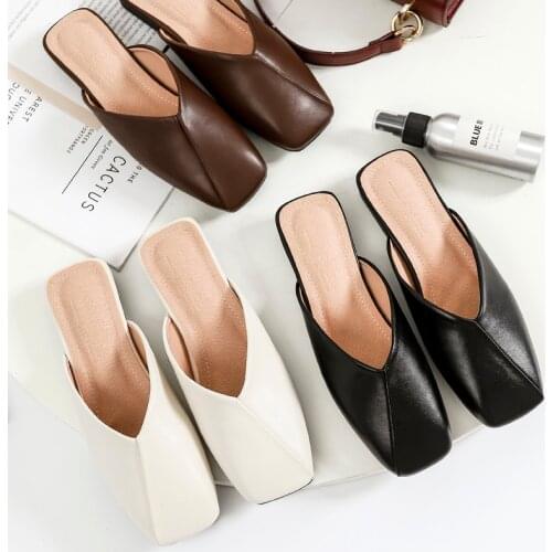 2021 The Spring Designer Outdoorshoes Woman Mules Platform Slippers Sandalias De Verano Para Mujer Zapatos De Mujer Calzado33-44