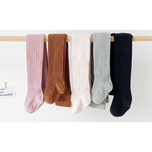 2021 Winter Autumn Baby Pantyhose Soft Cotton Toddler Baby Leggings Solid Color Children Stocking Elastic Kids Tights 1-3Y