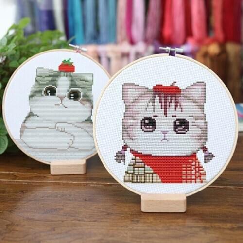 25*25cm Cross Stitch Set DIY Handwork Arts Cloth Art Embroidery Paintings Needlework