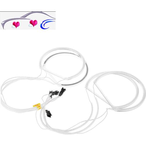 4pcs CCFL Car Angel Eagle Eyes Light Flexible Tube Headlight White Headlamp For BMW E36 3 E38 7 E39 5 E46 (131*2+146*2)