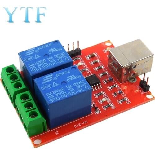 5v free drive / usb control switch / 2 way relay module / computer control switch / PC intelligent control switch