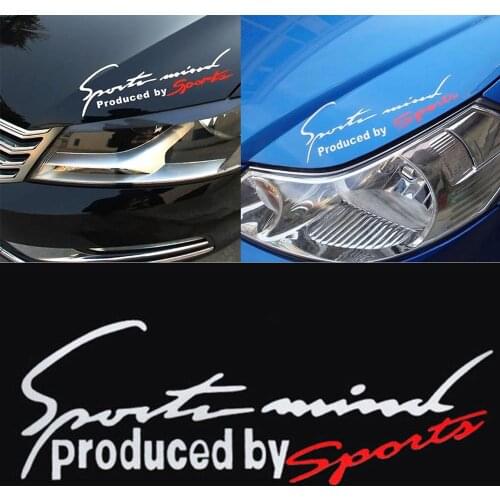 7.5"x 2.8" Reflective Sports Mind Letter Logo Decal Vinyl Car Stickers Headlight Sticker