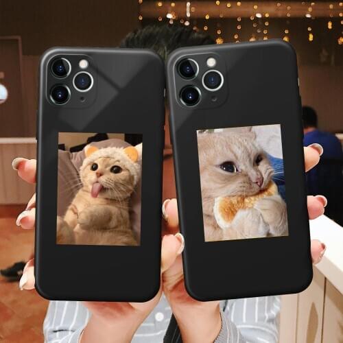 Cute Animal Cat Phone Case for iPhone 12 mini 11 Pro X XR XS MAX 7 8 6 Plus 5 S SE 2020 Silicone Protective Back Cover