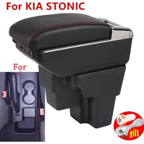 For KIA STONIC Armrest Box Universal Car Central Armrest Storage Box modification accessories