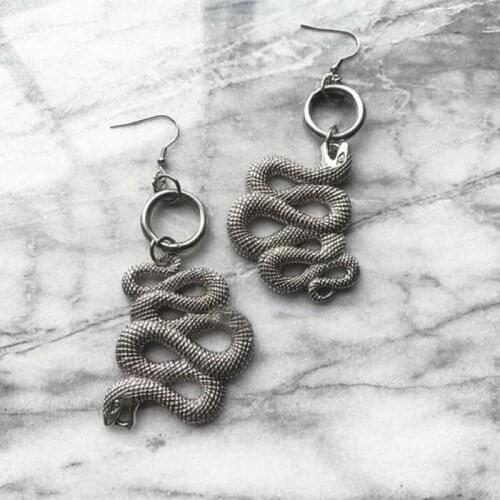 Goth Snake Earrings and Gift Set Earrings Drop Gothic Statement Punk Crappy Party Jewelry Women Fashion Gift 2020 Halloween