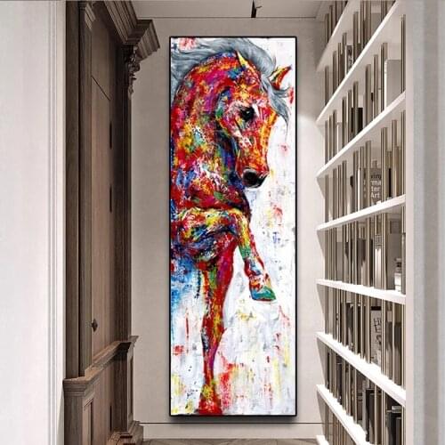 Canvas Painting Big Size Art Posters Horse Picture Wall Art Poster Prints Animal Painting Home Decor No Frame
