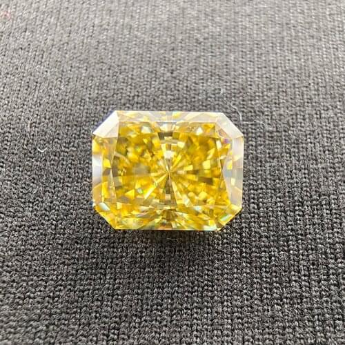 Letmexc Golden Yellow Moissanite Gemstone Octagon Radiant Cut VVS1 with Certificate