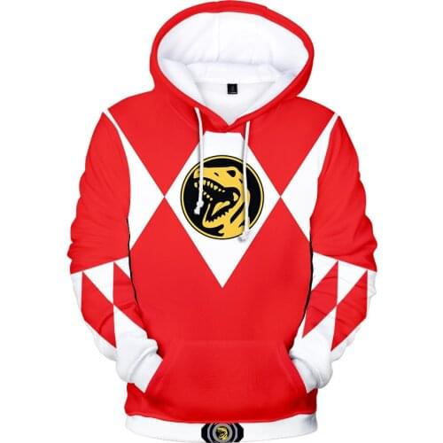 Hot Sales Autumn Winter Sweatshirts Mighty Morphin 3D Digital Printing Hoodies Men Kids Fashion Streetwear Hoodie Casual Jacket