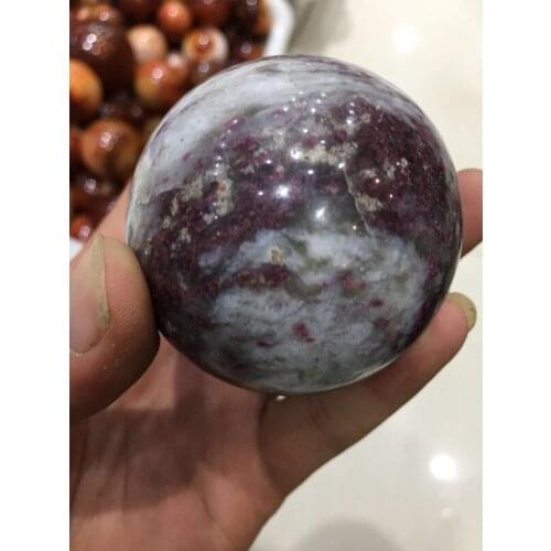 New fashinonal red tourmaline crystal ball healing crystal for home decoration natural gems and mineral crystal ball