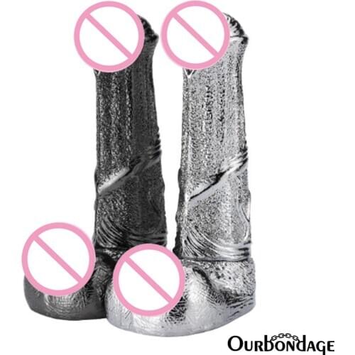 Ourbondage Kirsite 2 Types and 2 Colors Dildo Shape Anal Butt Plug For Men Women Adult Sextoy