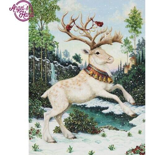 Full square diamond 5D DIY diamond embroidery snow forest deer diamond painting Cross Stitch Rhinestone mosaic decoration