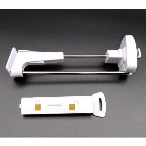 21pcs Free shipping 15/18/25cm Supermarket Slatwall Anti-theft locking hook Groceries Display hook Anti-theft Magnetic Key