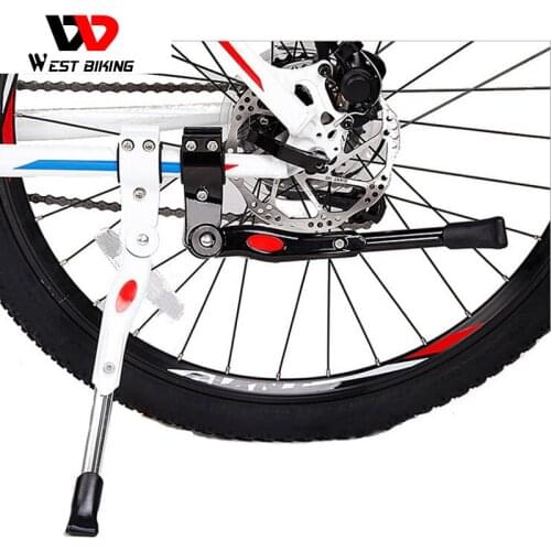 WEST BIKING Bike Bicycle Adjustable Aluminum Bike Kickstand Road Bicycle Side Stick Stand Cycling Bicycle Bike Kickstand