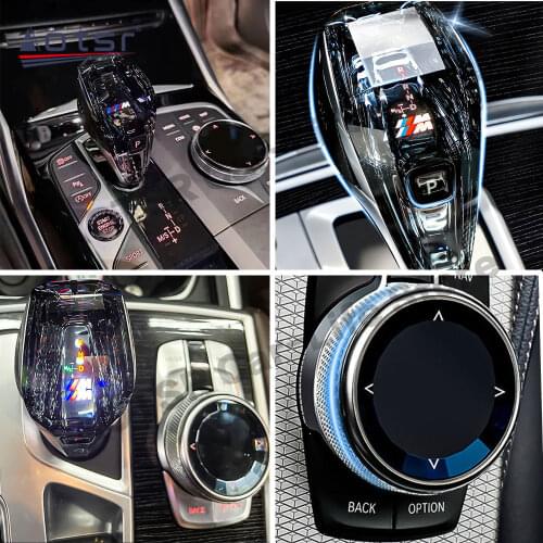 Aotsr Car Gearbox Crystal Handles Gear Shift Knob Lever Stick Head For BMW 3 Series X5 X6 X7 Z4 2019 2020 Car Crystal Handles