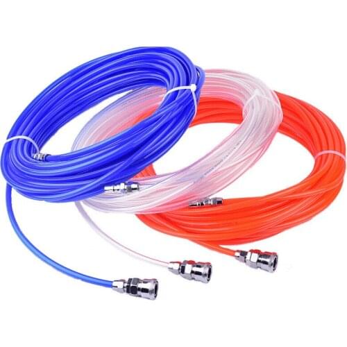 8x5mm High Pressure Flexible Air Hose Compressor Straight Tube Pipe Belt Red blue Pneumatic 5Meter 10M 15M 20M