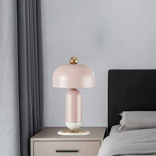 E27 Led Desk Lamp Home Office Modern Table Lamp Metal Pink Or Blue Reading Light Decoration Table Lamp For Bedroom Living Room