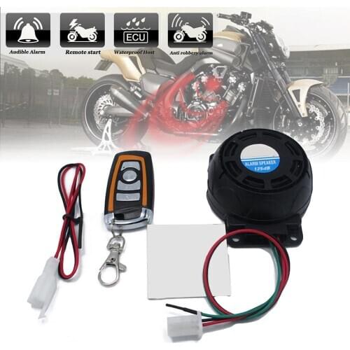 Universal Motorcycle Scooter Anti-theft Security Alarm System Engine Start Remote Control Burglar Alarm Anti-theft Accessories