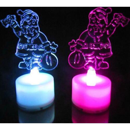 Glow Party Supplies Christmas Decorations For Home Colorful LED Nightlight Decoration Light Lamp Mini Christmas Tree led Toys