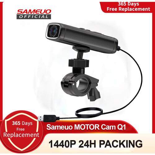 Sameuo Q1 motorcycle camera Video recorder 1440P dash cam moto bike Camera helset camera Motorcycle dvr waterproof dashcam wifi