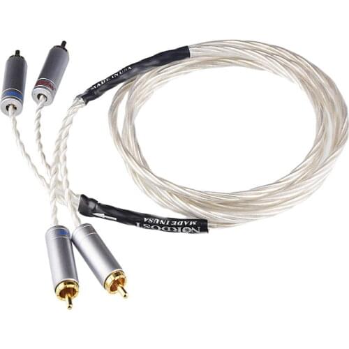High Quality Odin Fever Grade Pure Silver 2RCA Male To Male Interconnect HiFi Audio Cable