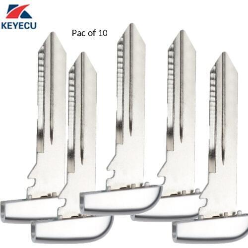 KEYECU 10X Replacement Smart Remote Key Emergency Insert Uncut Blade Y159 for Jeep Chrysler Dodge M3N-40821302