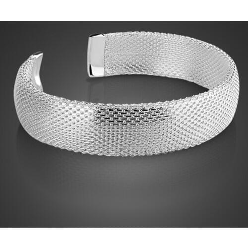 Yasmin New Fashion fresh Silver Jewelry Bohemian Opening fashion Bracelet Bangles For Women Solid 925 Sterling Silver Bracelet