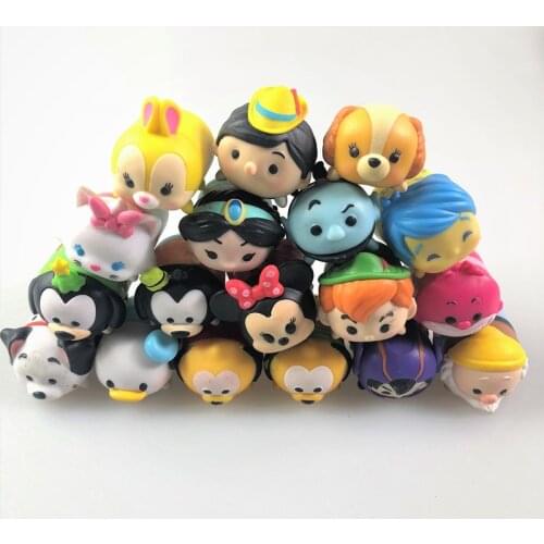 30Pcs/Set Cute Tsum Princess Alice Cats Donald Mickey Winnie Duck Snow White Baymax Lion Inside Out Action Figure Kid Toys Gifts
