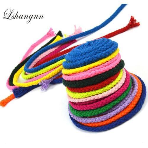 5MMX30Meters DIY Handmade Cotton Rope Woven Cotton Cord String For Accessories Bag Craft Projects Cord Cotton Rond 24 Color