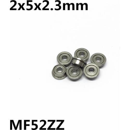 50Pcs MF52ZZ 2x5x2.3 mm Flange Bearings Deep Groove Ball Bearing High Quality MF52Z MF52