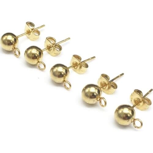 50PCs Stainless Steel Pin Stud Earring Basic Needle Post Stoppers For Fashion Women Earring DIY Accessories For Jewelry
