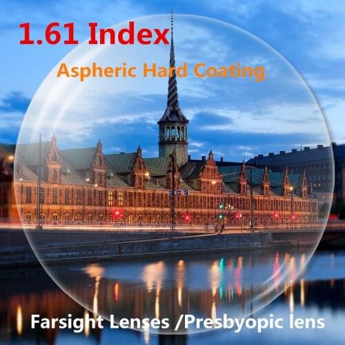 1.61 Aspheric Hard Coating Farsight Resin Lenses Presbyopia Lens CR-39 Lens Anti-Radiation Customize Free processing install