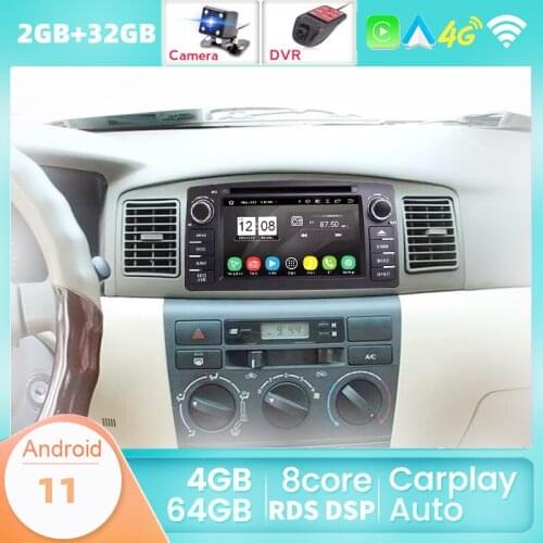 PX5 4G 64G 2 Din Android 11 Car Radio For Toyota Corolla E120 BYD F3 2din Stereo Receiver Navigation Auto Audio Dvd Player Gps