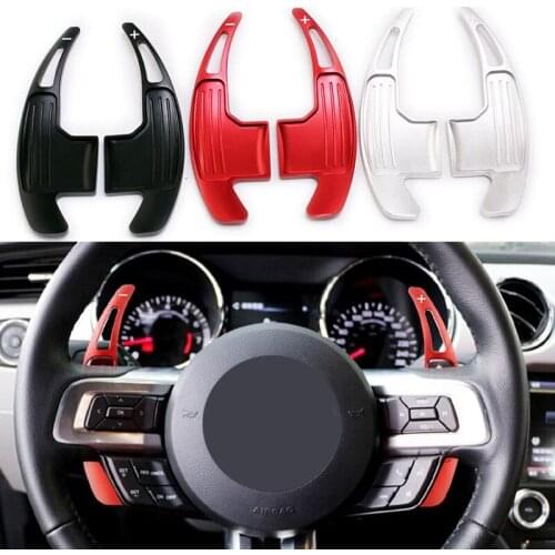 One Pair Car Steering Wheel Shift Paddle Shifter For Ford Mustang 2015 2016 2017 2018 2019 Range Red Black Silver