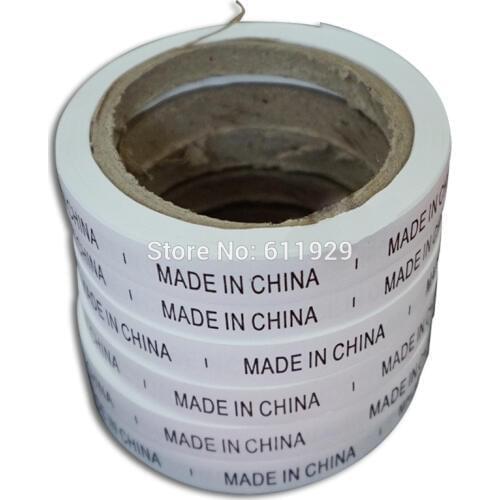 Free shipping stock "MADE IN CHINA" label 1X4cm/clothing care label/custom garment tag/printed label/washing label 250 pcs a lot