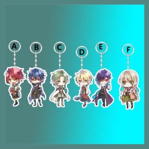 Anime Keychain snow bound land Kai Orya Aje Graes Jvan Gerda Acrylic Keyring strap Figure hanging accessories keyring