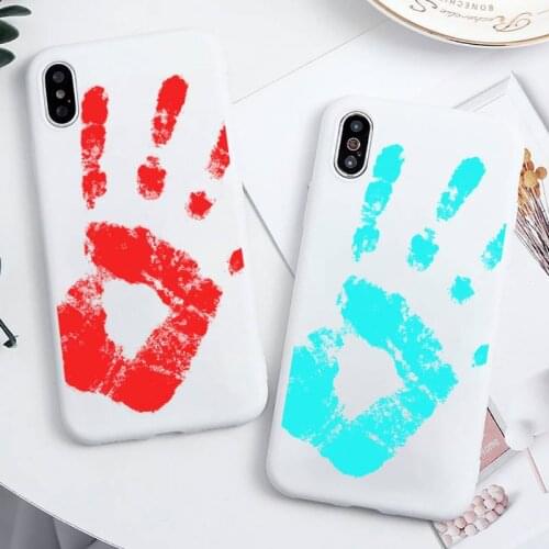 Thermal Heat Induction Phone Case Candy Color White for iPhone 11 pro XS MAX 8 7 6 6S Plus X 5S SE 2020 XR