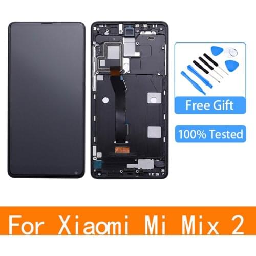 For Xiaomi Mi Mix 2 LCD Display Touch Screen Digitizer Assembly With Frame Replacement Parts For mi mix2 lcd
