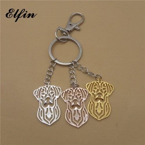 Elfin Trendy Labrador Retriever Key Chains Gold Color Silver Color Animal Jewellery Labrador Retriever Key Rings For Women Men