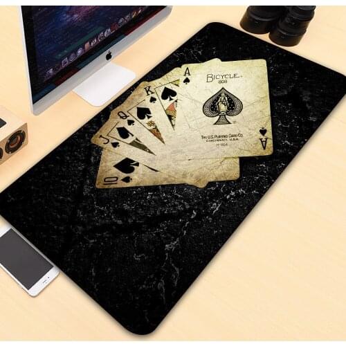 GuJiaDuo Gaming Mouse Pad Xxl Black Poker Game Laptop PC Mini Gamer Keyboard Carpet Mat Office Gaming Accessories Gaming Desk