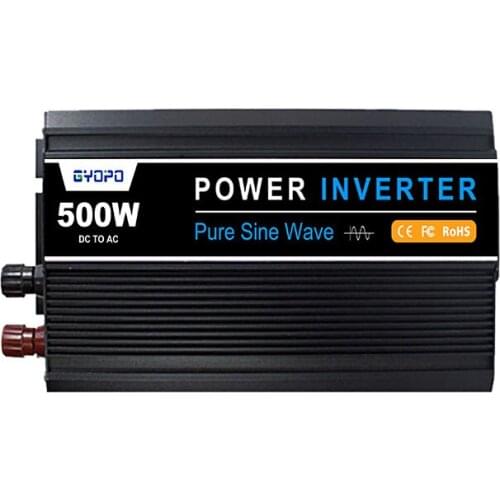 Power Inverter 500W Car DC 12V to 110V AC Converter with LED Display & 2x2.4A Dual USB