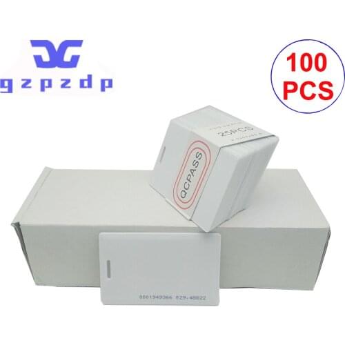 100PCS 1.8mm Thick Read Only TK4100 Proximity 125Khz RFID Card