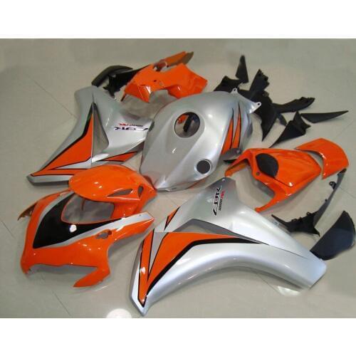 Injection mold Fairing kit for HONDA CBR1000RR 08 09 10 11 CBR 1000RR 2008 2009 2011 ABS Orange silver Fairings set+7gifts HH18
