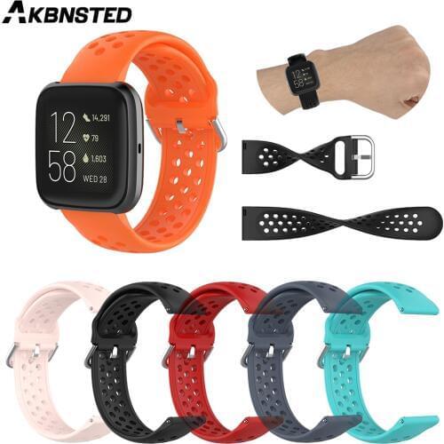 AKBNSTED 2020 New 22 23MM Soft Silicone Watch Strap For Fitbit Versa/Versa 2/Lite For Xiaomi Amazfit GTR 47MM/Straots 2/Pace