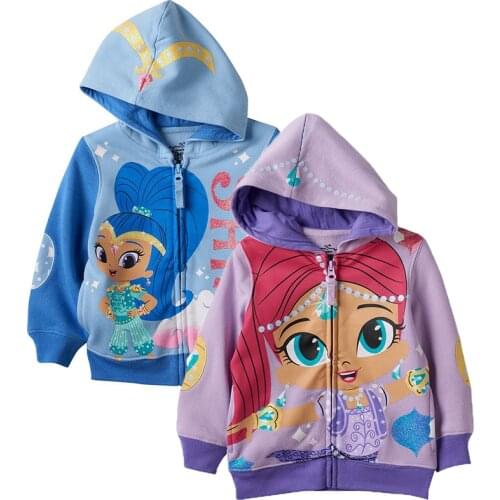 Kids new retail trends in fashion cartoon girls child girl jacket foal cartoon sweater coat cotton clothing