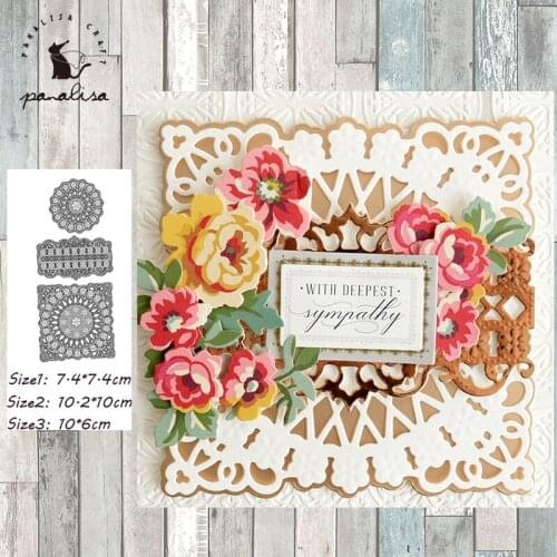Panalisacraft Lace Background Metal Cutting Dies Craft Dies Scrapbooking Card Making Album Embossing Stencil Die Cut Decoration