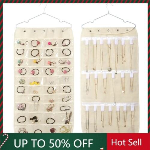 Jewelry Storage Hanging Bag Non-woven Fabric Art Jewelry Storage Bag Bathroom Dust Bag Double-sided Small Objects Household Item