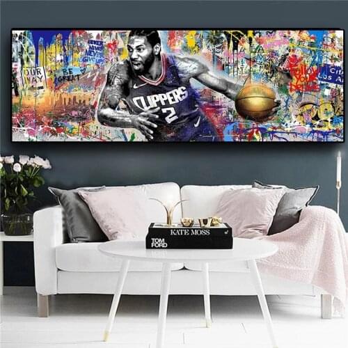 Basketball Star Doodle Art Painting Poster HD Pictures Printed on Canvas Used for Room Home Aesthetics Decor Wall Art